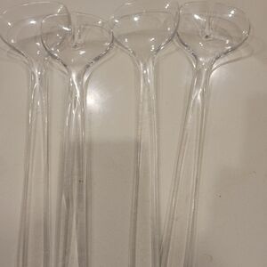 2 Salad Serving Sets 12" CLEAR PLASTIC HEAVY